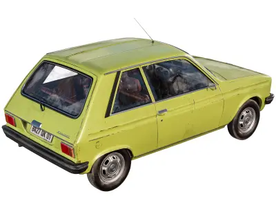 Peugeot 104 - 1970s Retro French Hatchback 3D model
