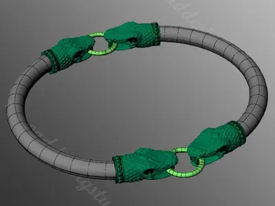 Bracelet ak1 snake 3D print model
