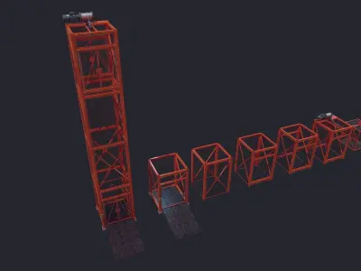 Construction Lift Low-poly 3D model
