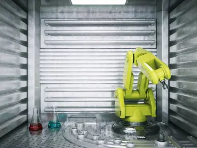 Industrial Machine in Laboratory Low-poly 3D model