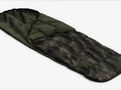 Sleeping Bag Military Low-poly 3D model