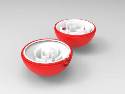 Pokeball grinder ready to print 3D print model