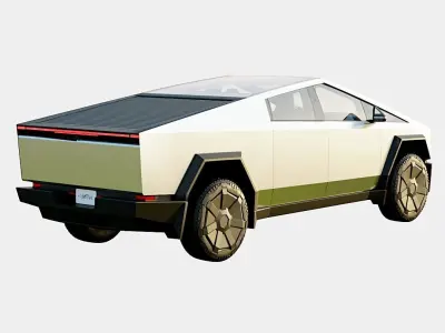 Tesla Cybertruck 2024 Production Version Free low-poly 3D model