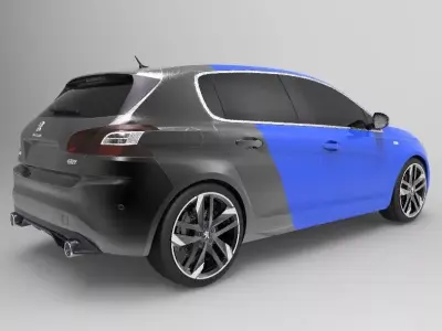Peugeot 308 GTI 2017 3D model