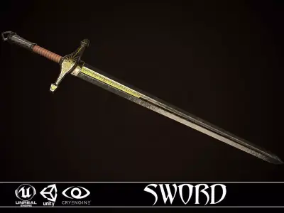 Sword 04 Low-poly 3D model purchase