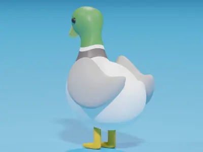 Cartoon Duck 3D model order