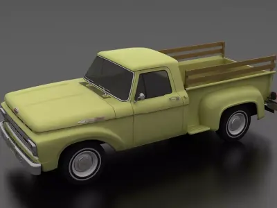F-Series F-100 Flareside Pickup 1961 Low-poly 3D model