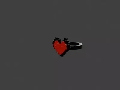 ring heart minecraft 3D print model
