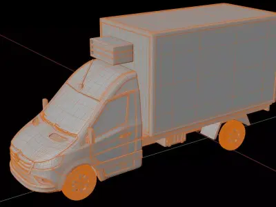 Mercedes Benz eSprinter Box Truck  3D model