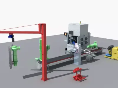 Industrial Equipment 32 - Motor Production Line 3D model