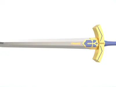 Excalibur Saber Sword Inspired by Fate Series Low-poly 3D model
