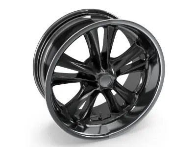 FOOSE Knuckle Wheel 17x7 Textured Gray With Diamond Cut Lip 3D model