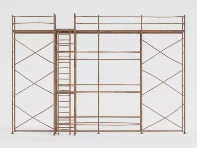 -Old Scaffolding V9- 3D model