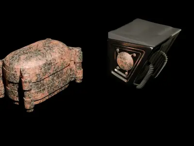 Mechanical pack - 36 Main Parts Low-poly 3D model