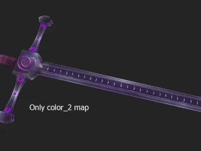 bastard sword Free low-poly 3D model