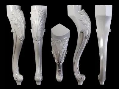 Classic leg 003 3D model