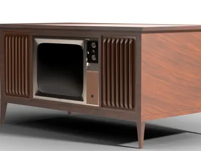 Vintage Television Set  3D model