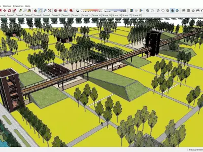 Sketchup Landscape Park J3 3D model