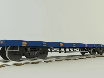 train freight wagon 3D model