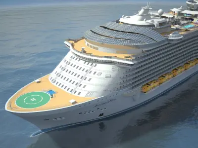 Allure of the Seas Cruise Ship 3D model