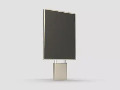 Style advertisement close to a street in city 3D model