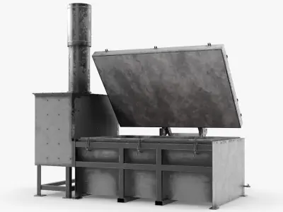  Cremation Oven for Animal Incineration Rigged 