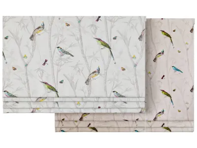 Roman Curtains 107 Chinoiserie Bird Trail Country Luxe Next 3D model