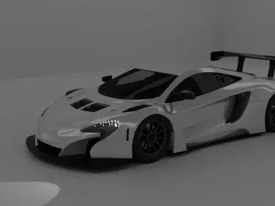lowpoly racing car  3D model