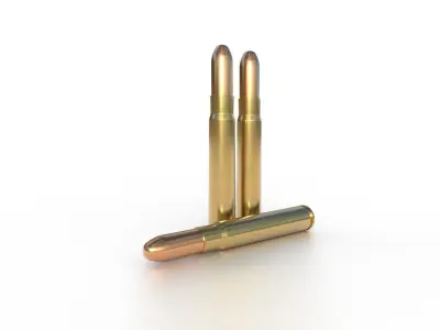 93 x 62mm Mauser Ammo Low-poly 3D model