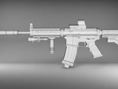 M4 gune 3D model