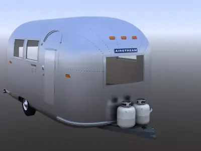 1963 Airstream Globetrotter 3D model