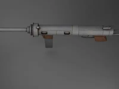 WW2 SMG Gamready Model Free low-poly 3D model
