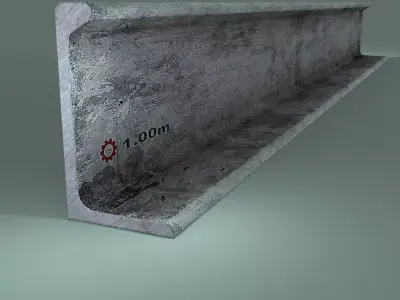 Angle Steel Beam SMB10 Low-poly Model Low-poly 3D model