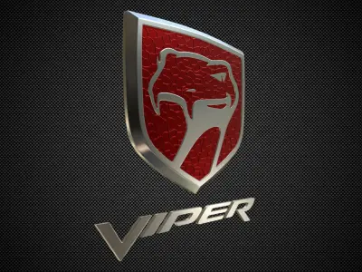 viper logo 3D model by 3dlogoman