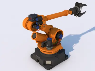 Industrial Robot Arm Low-poly 3D model get