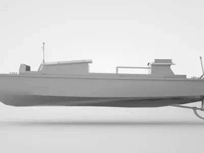 Lifeboat - Type 7 - World War 2 Warship 3D model