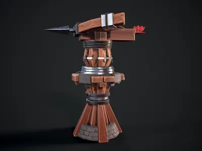 Tower Crossbow Low-poly 3D model
