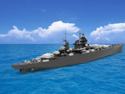 German battleship 3D model