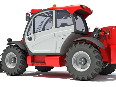 Telescopic Forklift 3D model purchase