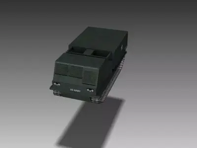 M270 MRLS Low-poly 3D model