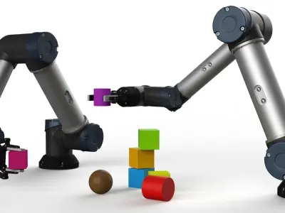 Industrial Robot arm With Robotiq Two Finger  3D model