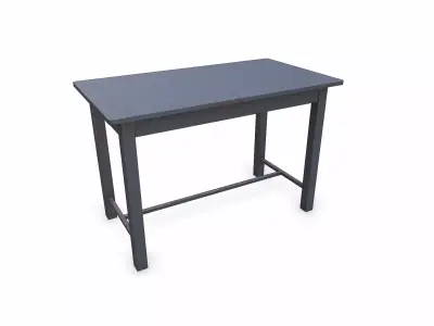 Simple Old Metal Table Low-poly PBR Free low-poly 3D model