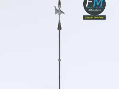Medieval halberd 2 3D model
