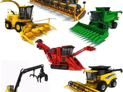 Farm Combine Collection 3D model