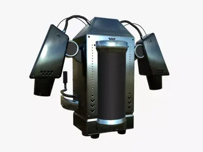 Jetpack G06 Chrome - SciFi Character Design Low-poly 3D model