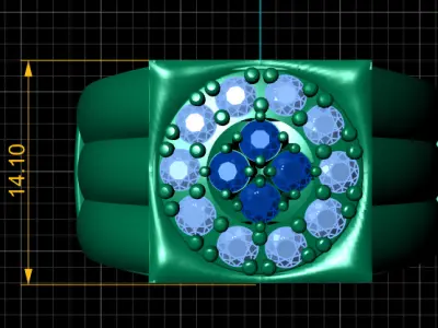 ANTIQUE RUBY WEDDING RING 3D PRINTABLE MODEL 3D print model