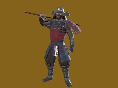 Samurai  Low-poly 3D model