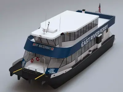 New York East River Ferry Boat 3D model