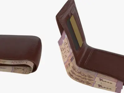 Lebanese 20000 Livres Wallet Money Purse 3D model