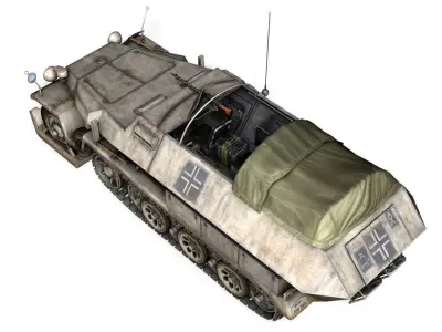 SD KFZ 251 1 - Ausf C - Half-track - Winterkit 3D model